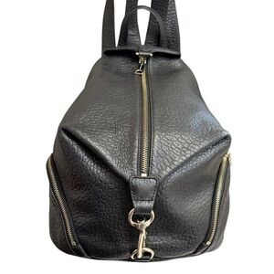 Rebecca Minkoff black pebbeled leather Julian backpack